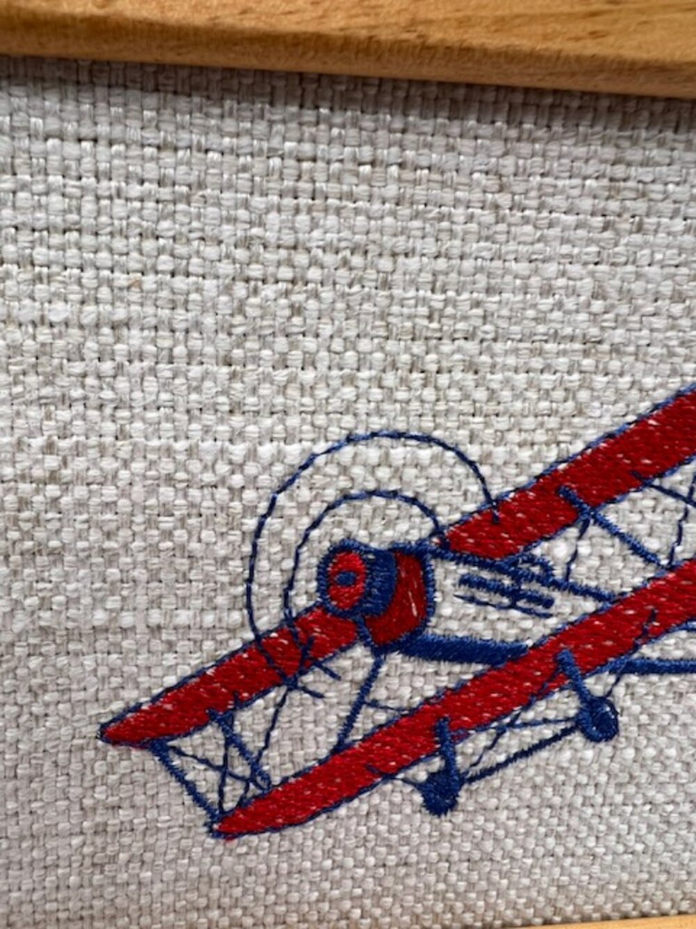 Homemade Airplane Framed 4X6 Embroidery Art - Picture 5 of 6